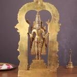 Large Brass Tirupati Balaji with Hanuman & Garuda | 22" Divine Masterpiece | 15kg Thiruvachi Prabhavali Frame | Sacred Temple Art | Jaipurio